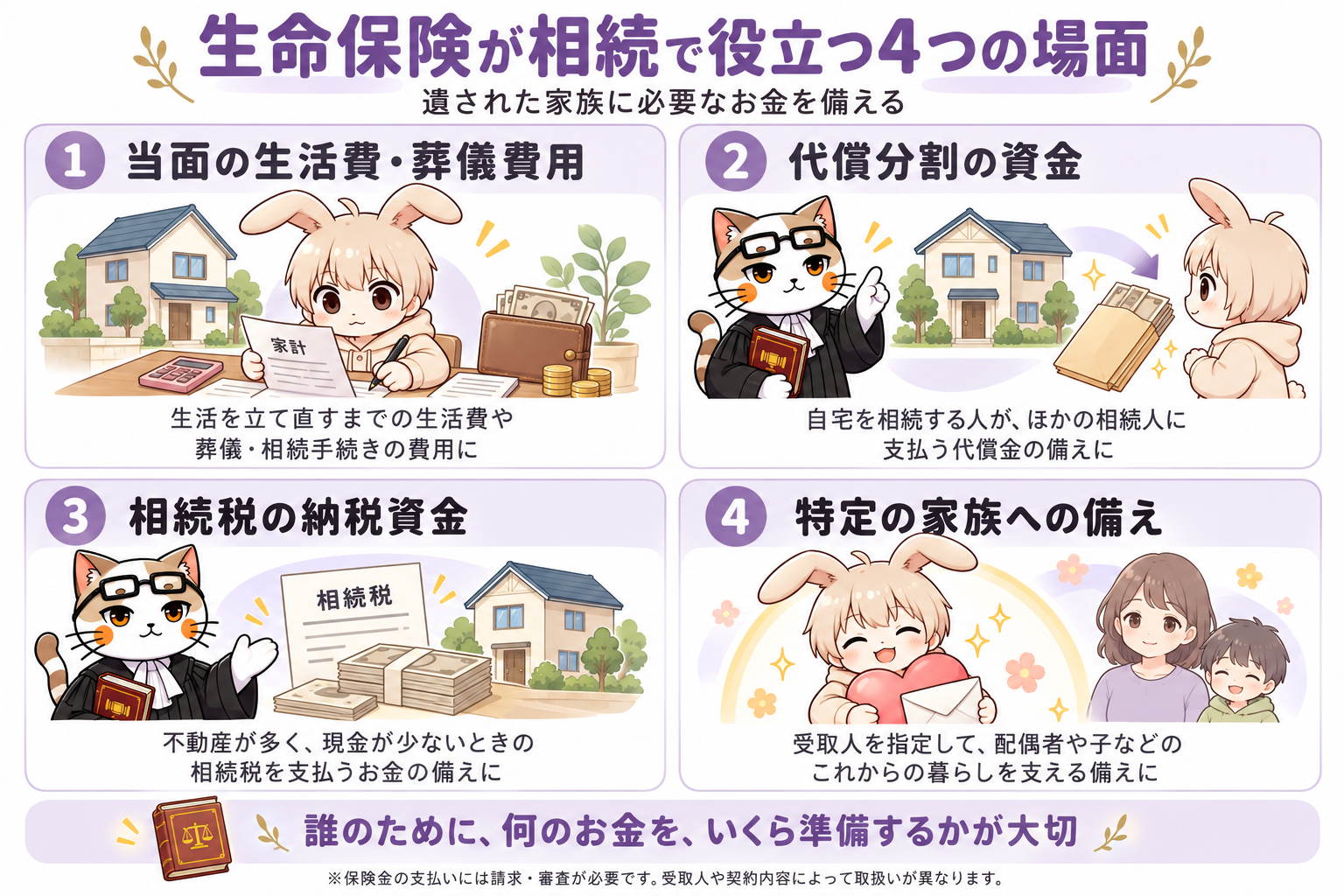 生命保険は相続でどう役立つ?4つのメリットと相続税・遺産分割の注意点