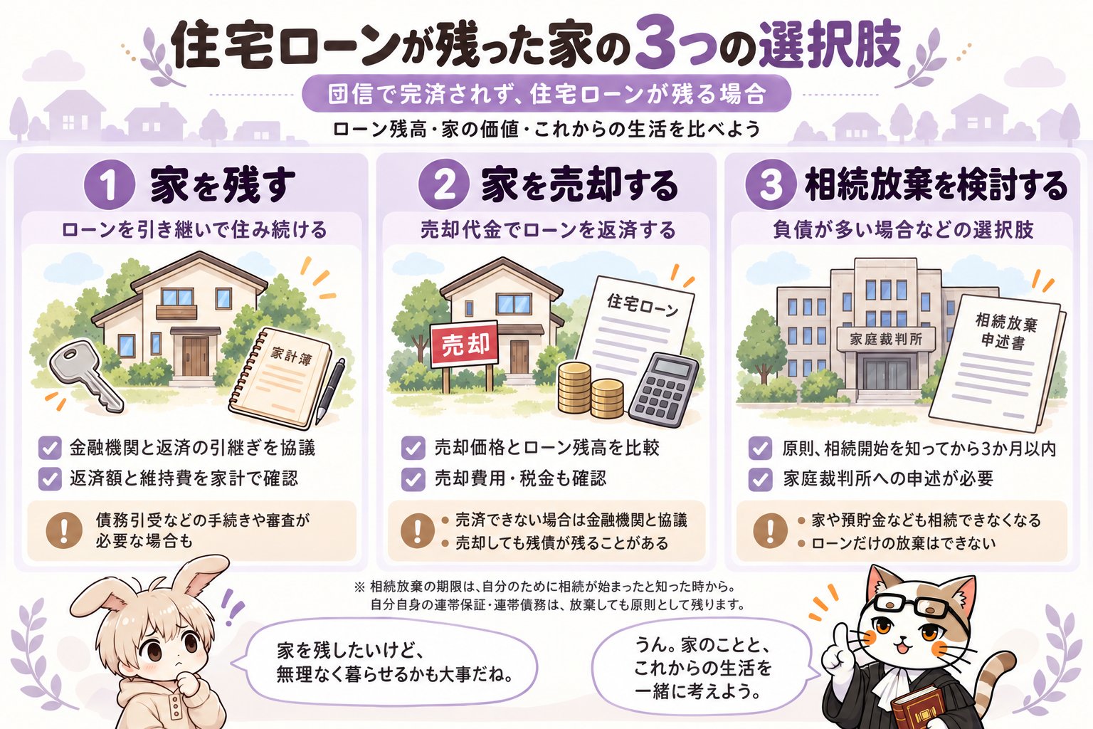 住宅ローンが残った家を相続したらどうなる?団信・返済義務・対処法を解説